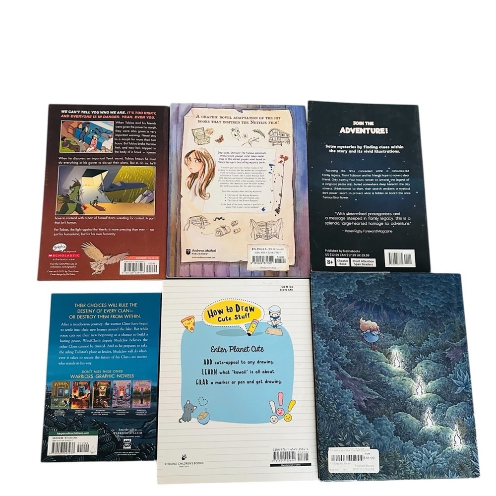Bundle of 6 Illustrated Kids/Teen Graphic Novel Cartoon Books - Picture 2 of 5